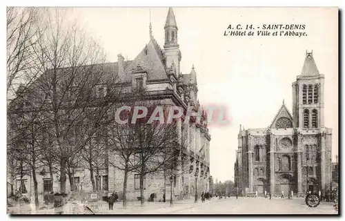 Cartes postales St DEnis L&#39hotel de ville et abbaye