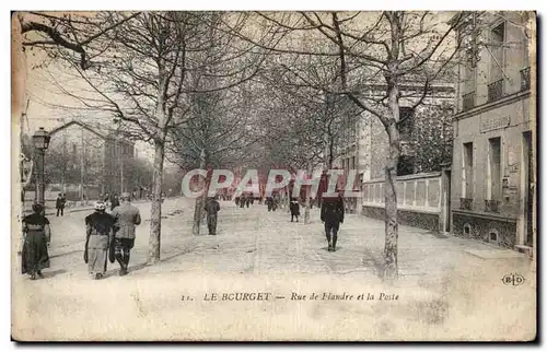 Cartes postales Le Bourget Rue de Flandre et la Poste