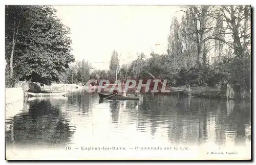 Cartes postales Enghien les Bains Promenade sur le lac