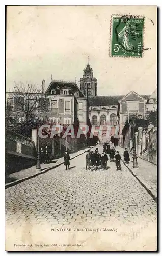 Cartes postales Pontoise Rue Thiers ( la montee )
