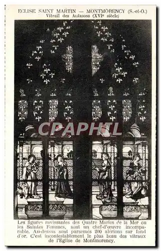 Cartes postales Eglise Saint martin Montmorency Vitrail des Alerions