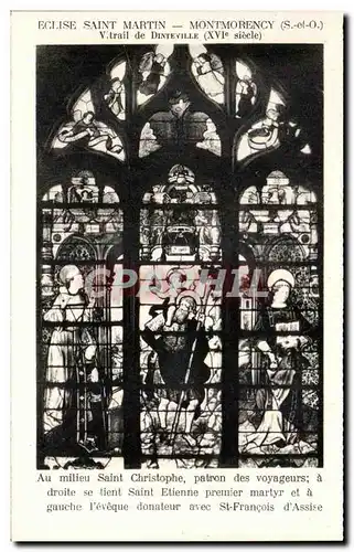 Cartes postales Eglise Saint martin Montmorency Vitrail de Dinteville