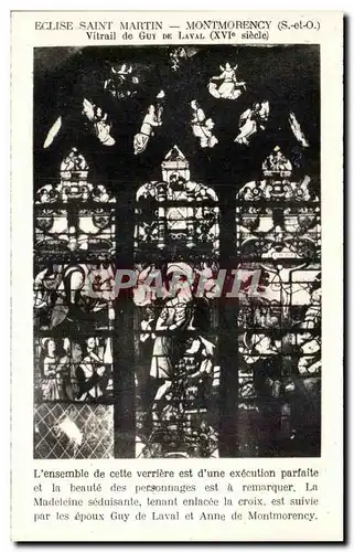 Cartes postales Eglise Saint martin Montmorency Vitrail de Guy de Laval