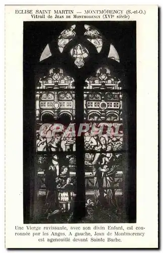 Cartes postales Eglise Saint martin Montmorency Vitrail de Jean de Montmorency