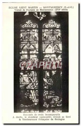 Cartes postales Eglise Saint martin Montmorency Vitrail de Francois de Montmorency