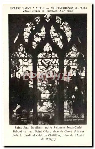 Cartes postales Eglise Saint martin Montmorency Vitrail d&#39Odet de Chatillon