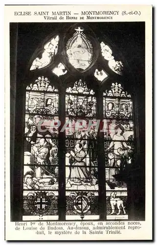 Cartes postales Eglise Saint martin Montmorency Vitrail de Henri de Montmorency