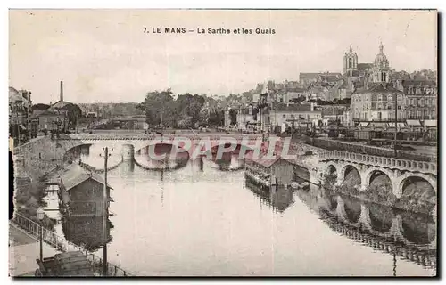 Ansichtskarte AK Le Mans La Sarthe et les quais