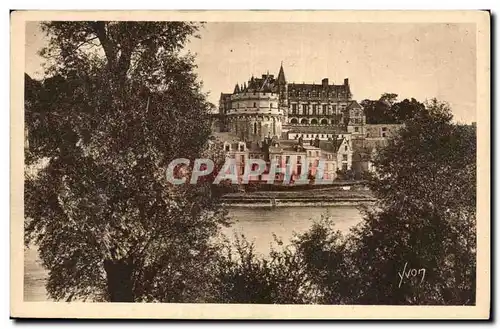 Cartes postales Chateau d&#39Amboise Vue generale prise des bords de la Loire