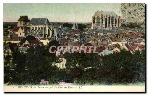 Cartes postales Beauvais Panorama pris du parc des Eaux