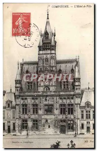 Cartes postales Compiegne Hotel de ville