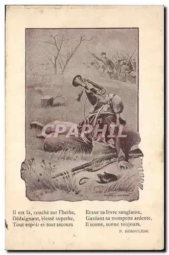 Cartes postales Zouave couche dans l&#39herbe Militaria