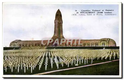 Ansichtskarte AK Cimetiere national et ossuaire de Douaumont
