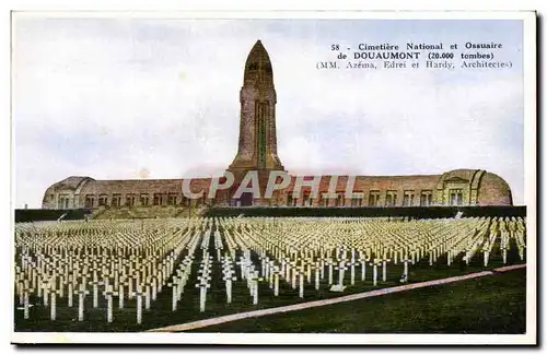 Cartes postales Cimetiere national et ossuaire de Douaumont