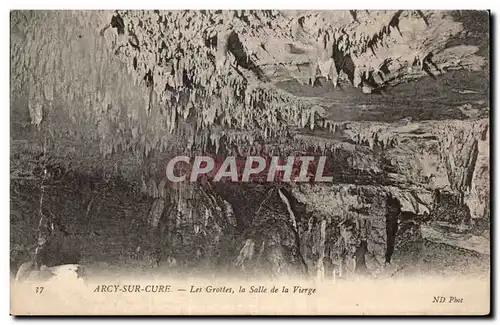 Cartes postales Arcy sur Cure Les grottes la salle de la vierge