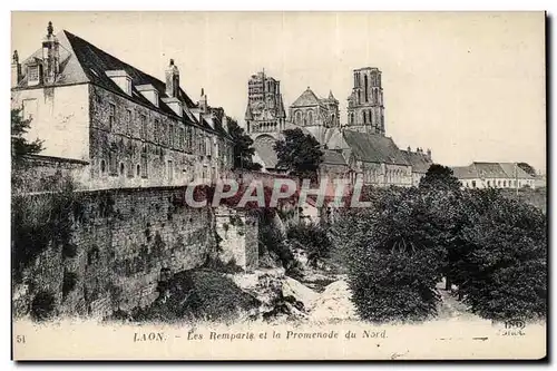 Ansichtskarte AK Laon Les remparts et la promenade du Nord