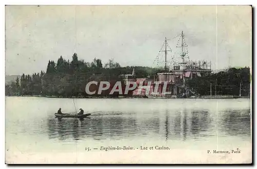 Cartes postales Enghien les Bains Lac et casino