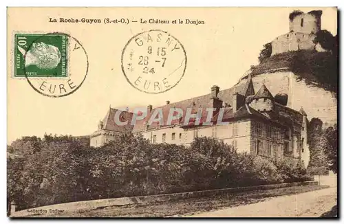 Cartes postales La Roche Guyon Le chateau et le donjon