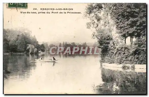 Cartes postales Enghien les Bains Vue du lac prise du pont de la princesse