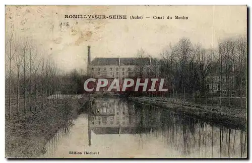 Cartes postales Romilly sur Seine Canal du moulin
