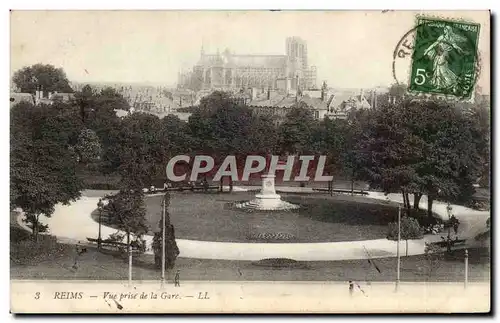 Ansichtskarte AK Reims Vue prise de la gare