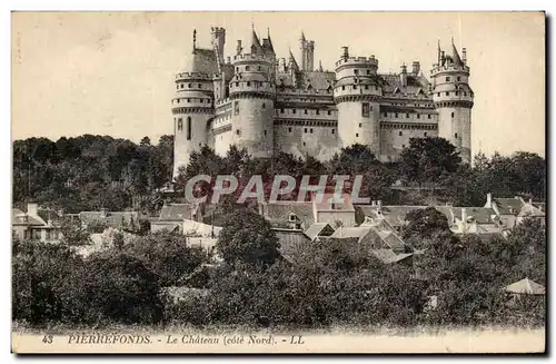 Cartes postales Pierrefonds Le chateau (cote Nord)