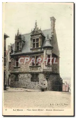 Cartes postales Le mans Place Saint Michel Maison Renaissance