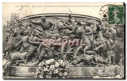 Cartes postales Troyes Haut relief du monument des enfants de l'aube par Briden