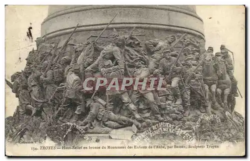 Ansichtskarte AK Troyes Haut relief du monument des enfants de l&#39aube par Dsire Briden