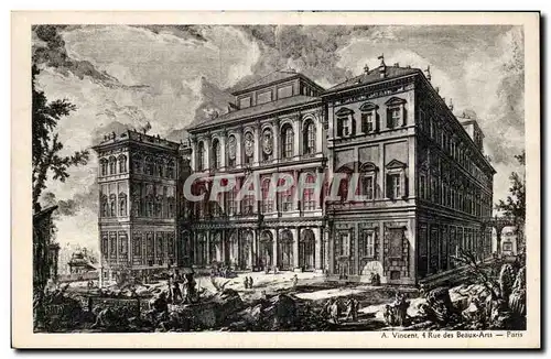 Cartes postales Vue artistique Paris Rue des Beaux Arts