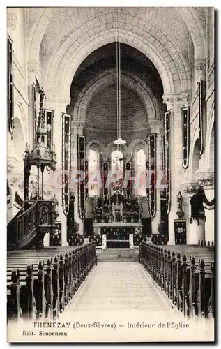 Cartes postales Thenezay Interieur de l'eglise