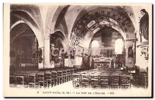 Cartes postales Saint Paul Le nef de l&#39eglise