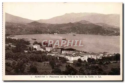 Ansichtskarte AK Corse Corsica Ajaccion Panorama sur la ville et le fond du golfe