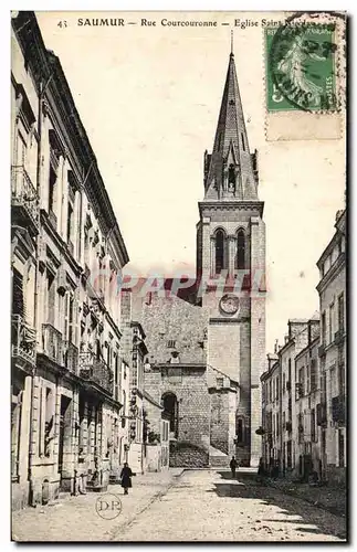 Saumur Ansichtskarte AK Rue Courcouronne Eglise Saint Nicolas