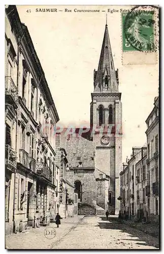 Saumur Cartes postales Rue Courcouronne Eglise Saint Nicolas