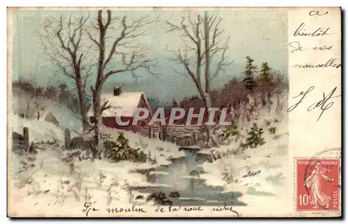 Cartes postales Fantaisie Paysage sous la neige