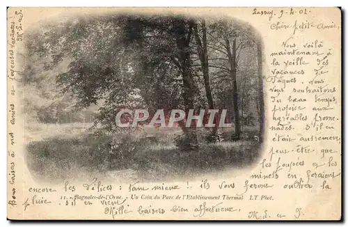Cartes postales Bagnoles de l'Orne Un coin du parc de l'etablissement thermal