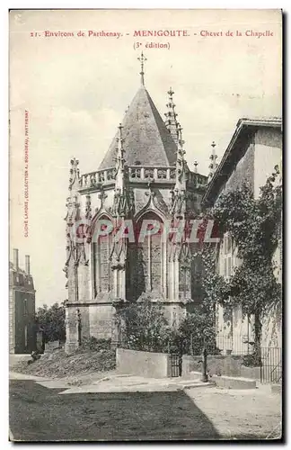 Cartes postales Environs de Parthenay Menigoute Chevet de la chapelle