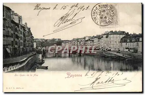 Cartes postales Bayonne Les quais de la Nive