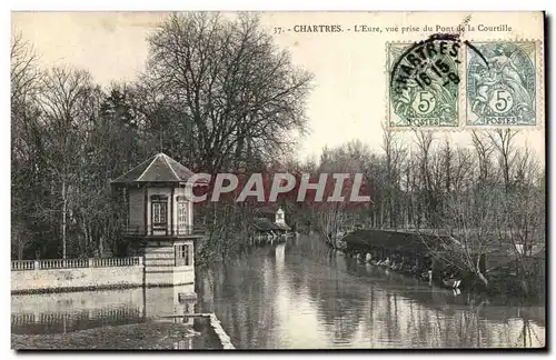 Cartes postales Chartres L&#39Eure vue prise du pont de Corneille Lavoir Lavandieres