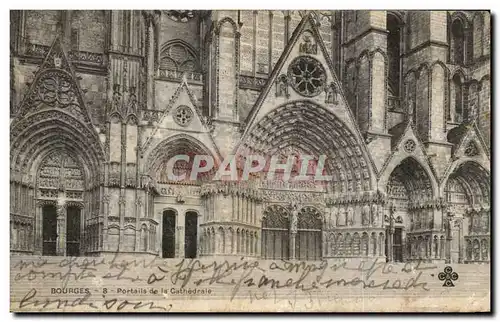 Cartes postales Bourges Portails et cathedrale