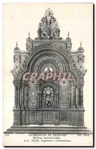 Cartes postales Beauvais Cathedrale Horloge monumentale