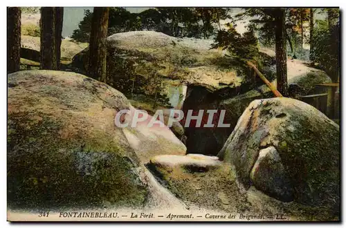 Ansichtskarte AK Fontainebleau La foret Apremont Caverne des brigands