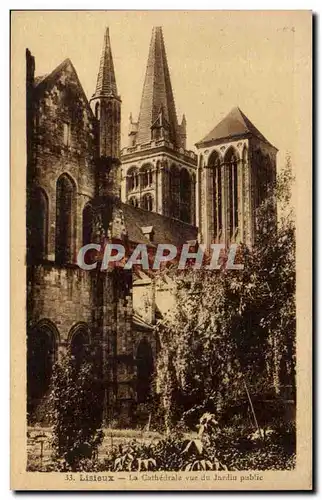 Cartes postales Lisieux La cathedrale vue du jardin public