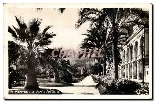 Cartes postales Menton le jardin public