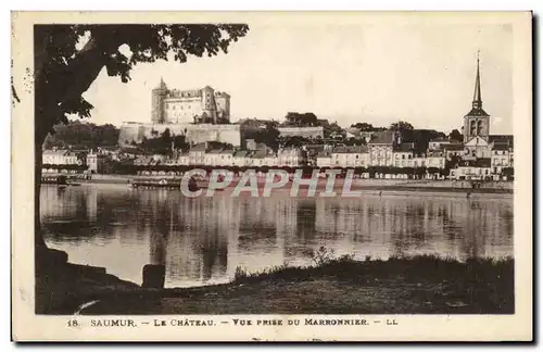 Cartes postales Saumur Le chateau Vue prise du marronnier