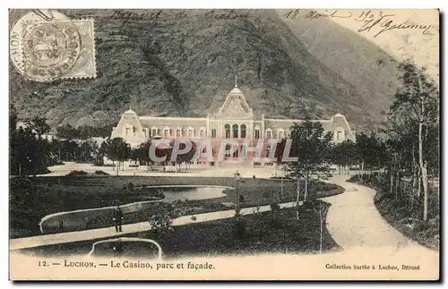 Cartes postales Luchon Le casino parc et facade