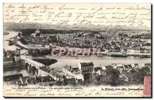 Cartes postales Montereau sur Yonne Vue generale prise de Surville