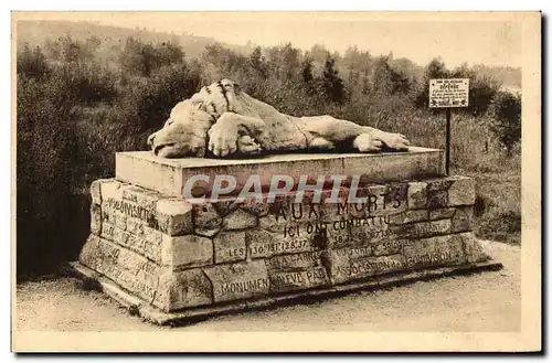 Cartes postales Fleury devant Douamont Le monument de la chapelle Sainte Fine Lion