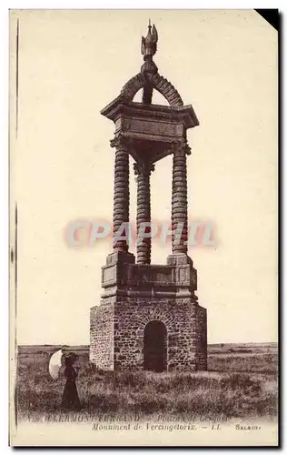 Cartes postales Clermont Ferrand Plateai de Gergovie Monument de Vercingetorix